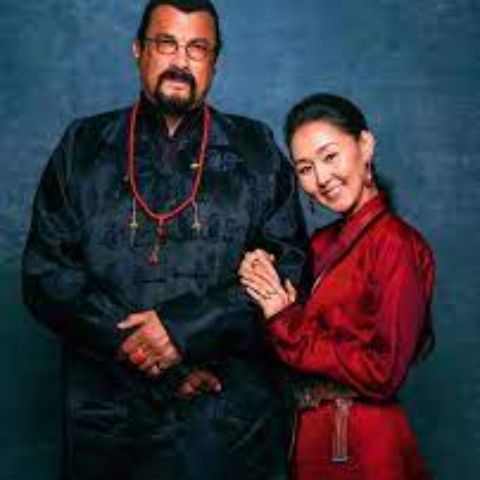 Erdenetuya Batsukh and Steven Seagal are in the picture.